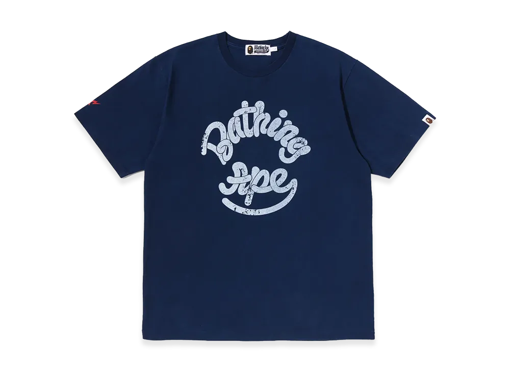 A BATHING APE Logo Indigo Tee "Indigo"