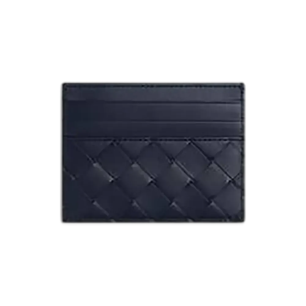 Bottega Veneta Intrecciato Credit Card Case "Abyss/Cypress"