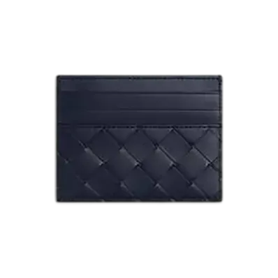 Bottega Veneta Intrecciato Credit Card Case "Abyss/Cypress"