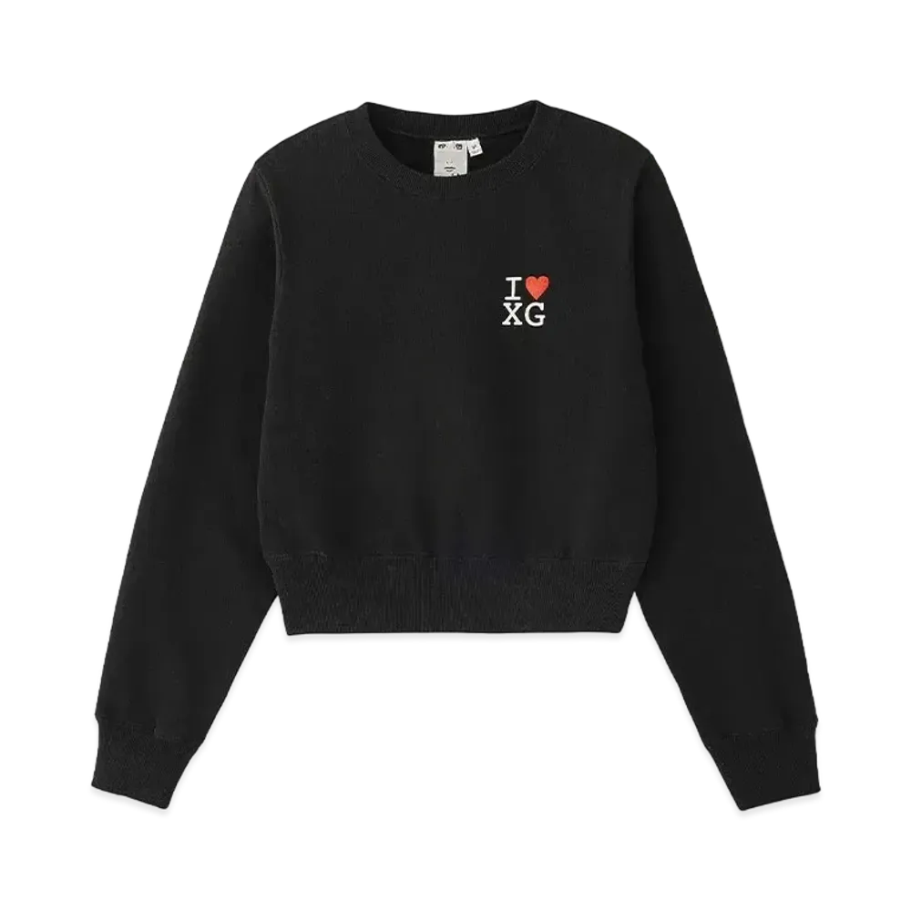 X-Girl I Love Xg Logo Compact Sweat Top "Black"