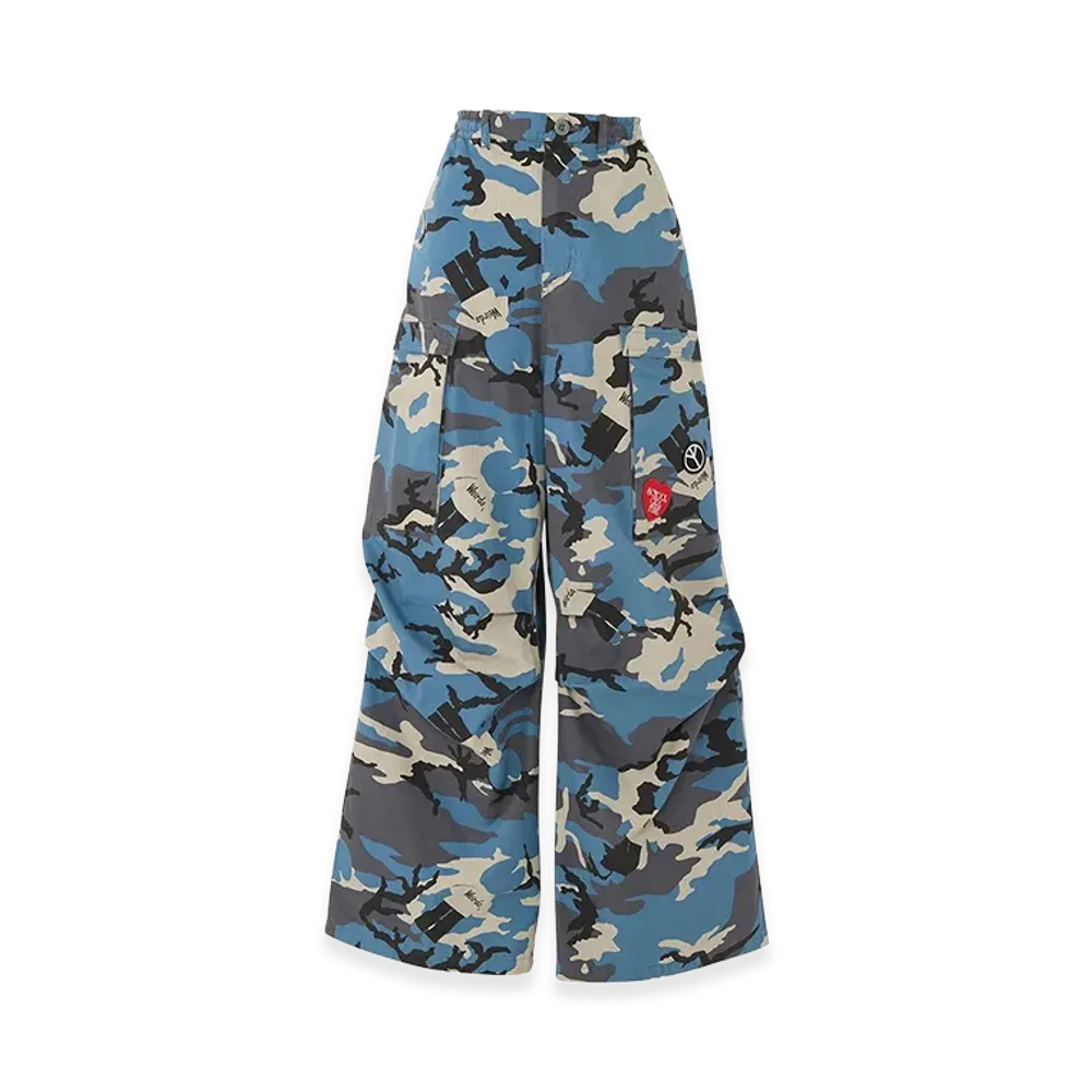 HYSTERIC GLAMOUR Women's Military Cargo Pants "Blue"
