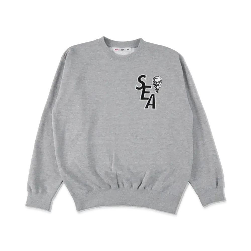 WIND AND SEA x KFC CREW NECK SWEAT "Gray"