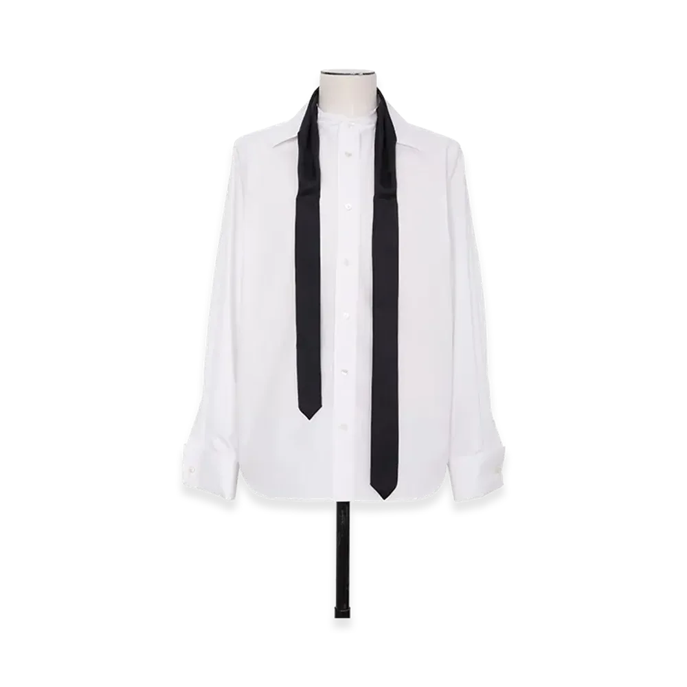 sacai Poplin Shirt (with Satin Tie) "Off White"