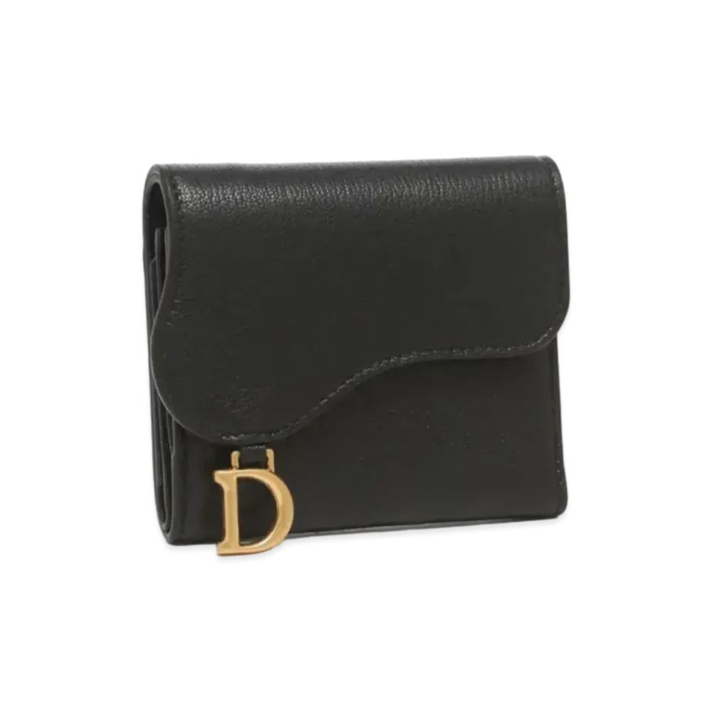 Dior Saddle Lotus Wallet "Black"