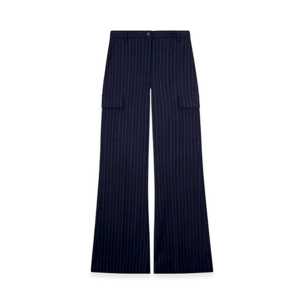 MM6 Maison Margiela Women's Stripe Cargo Trousers "Black"