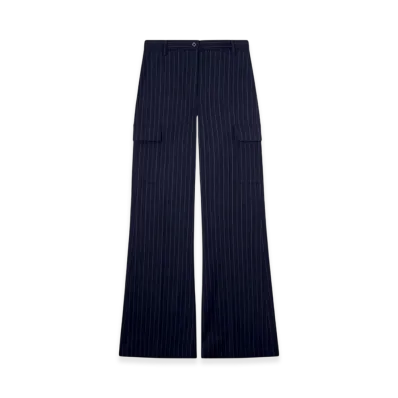 MM6 Maison Margiela Women's Stripe Cargo Trousers "Black"