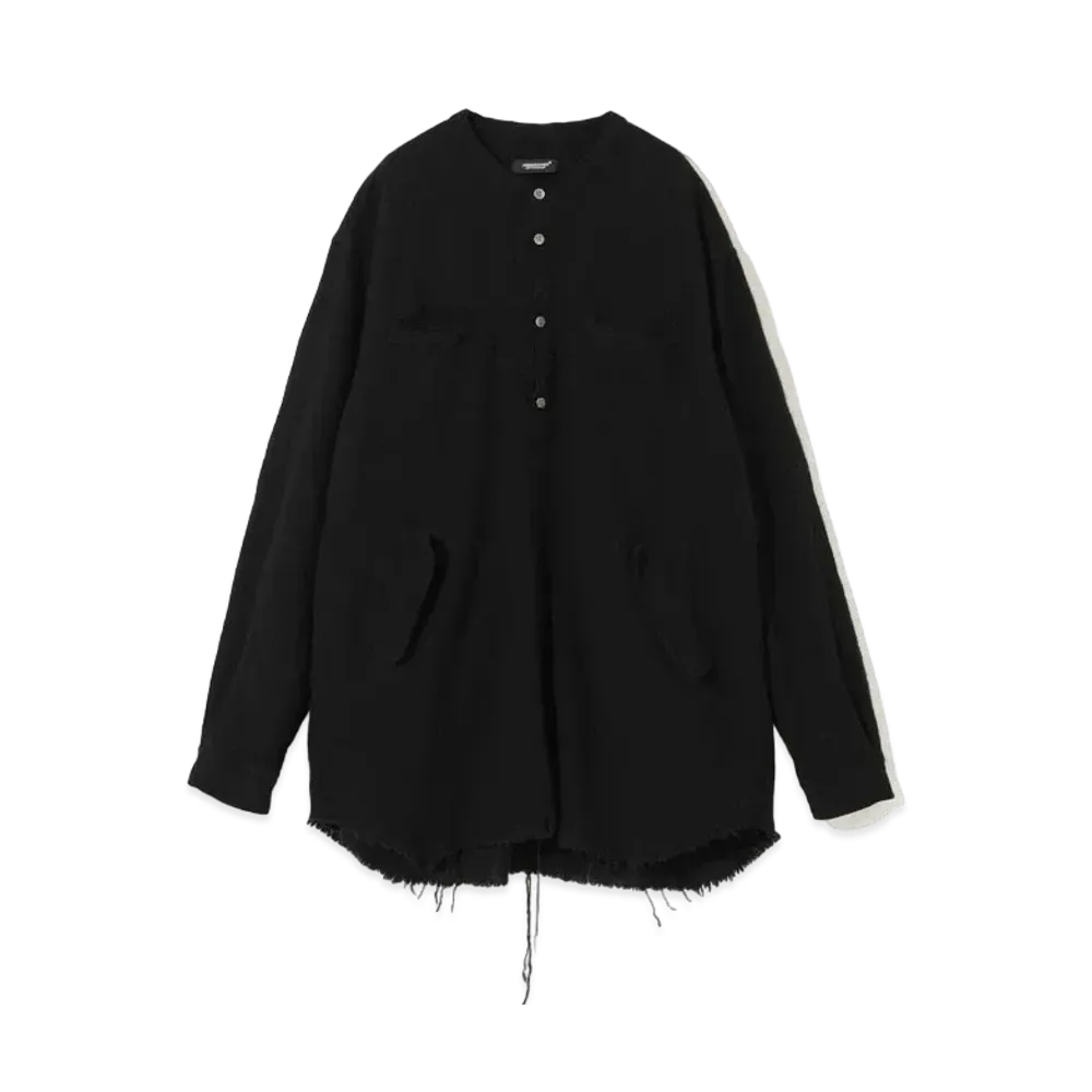 UNDERCOVER Wool Shrunken Pullover Shirt "Black"