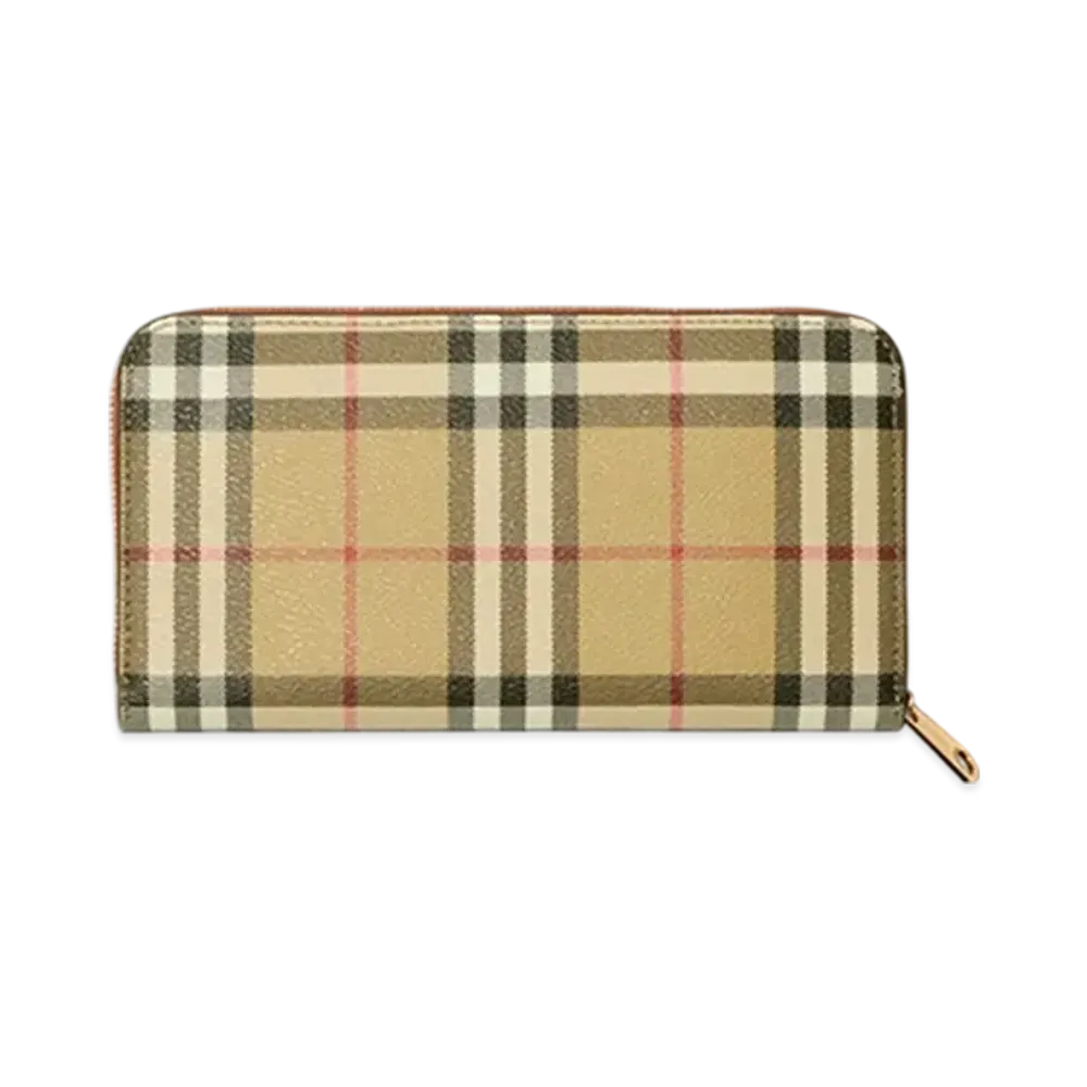Burberry Check Zip Wallet "Archive Beige"