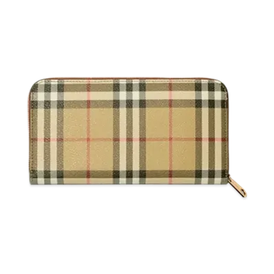 Burberry Check Zip Wallet "Archive Beige"