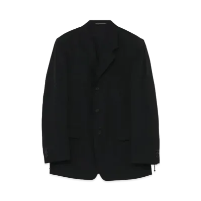 Yohji Yamamoto Pour Homme COSTUME D'HOMME SUITS GABARDINE 3BUTTON SINGLE FASTENER JACKET "Black"