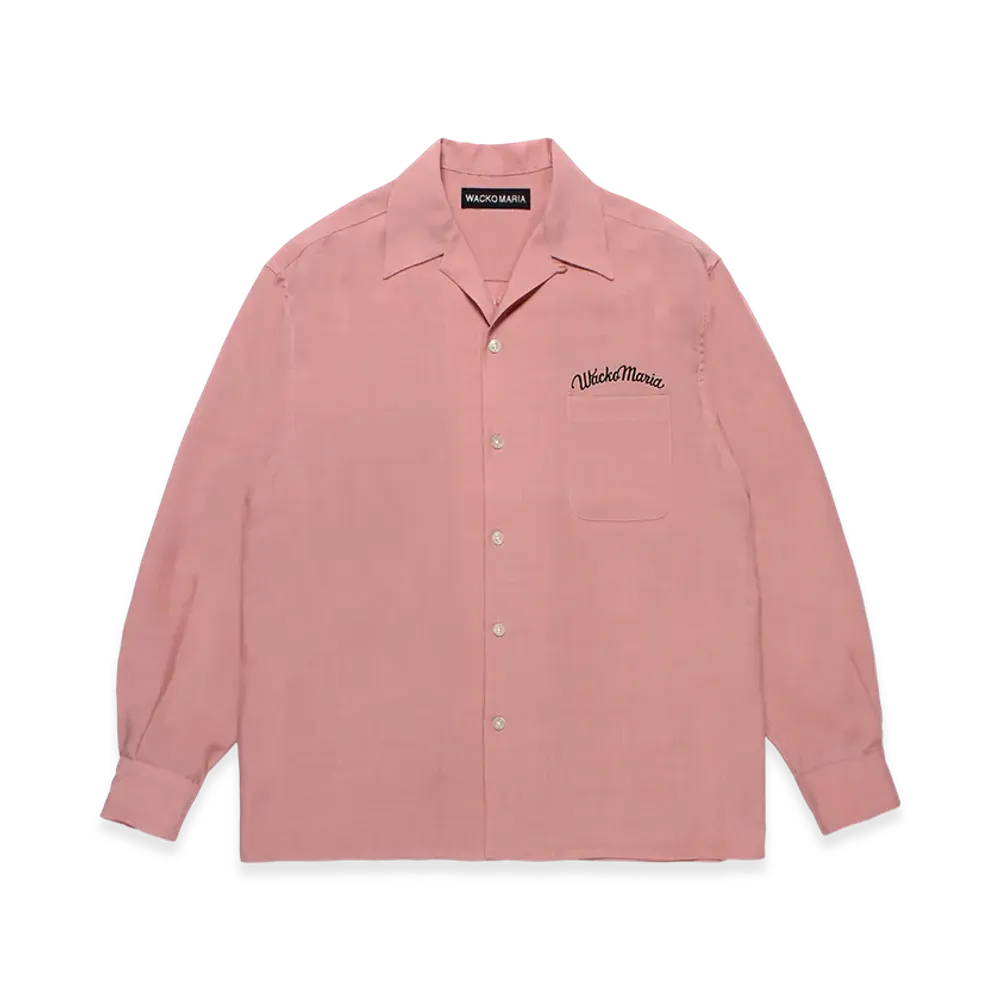 WACKO MARIA 50'S Open Collar Shirt "Pink"