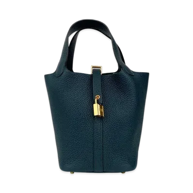 Hermes Picotin Lock 18/PM Taurillon Clemence "Green"