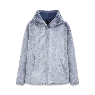 SUPPLIER Faux Fur Hood Jacket "Blue"
