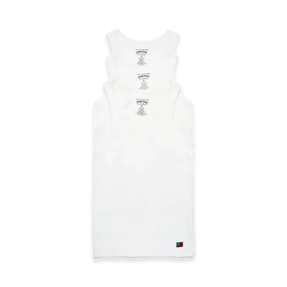 DENIM TEARS DT Flag 3-Pack Ribbed Tank "White"