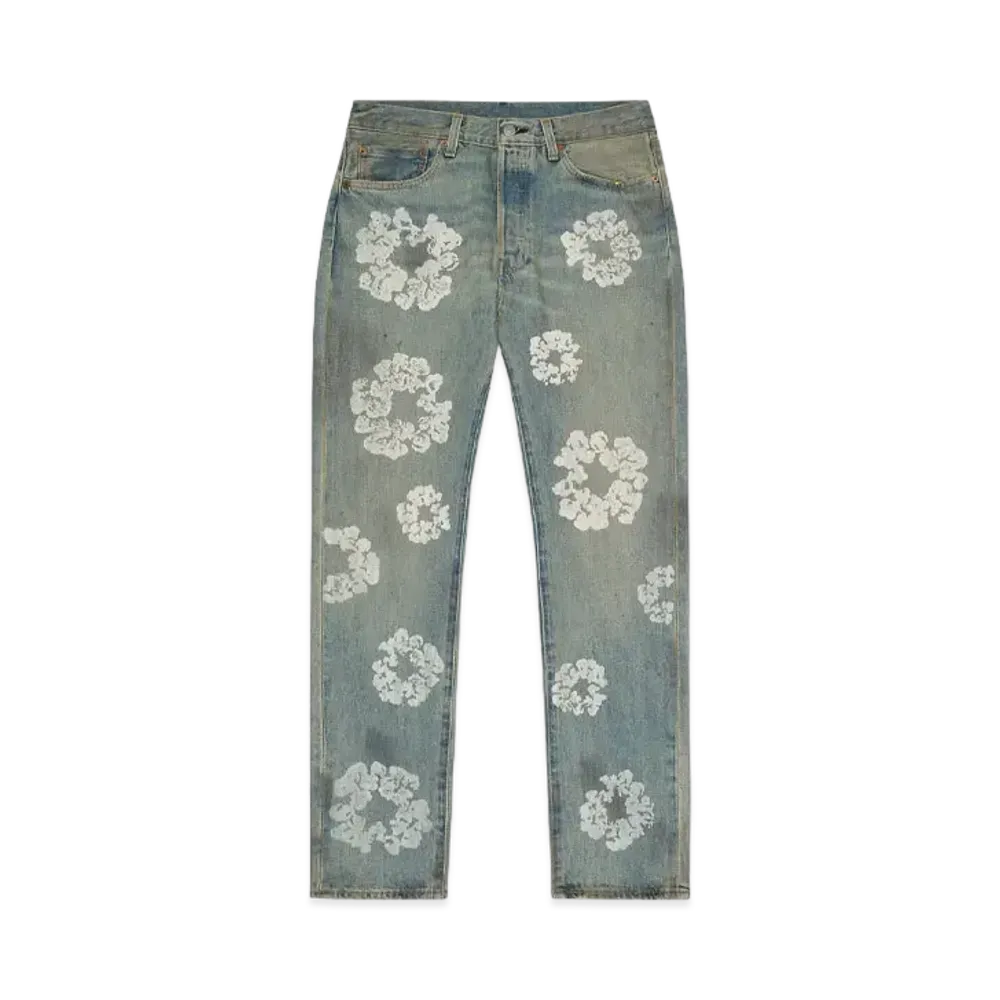 DENIM TEARS x Levi's Dirty Wash Wreath 501 "Light Wash"