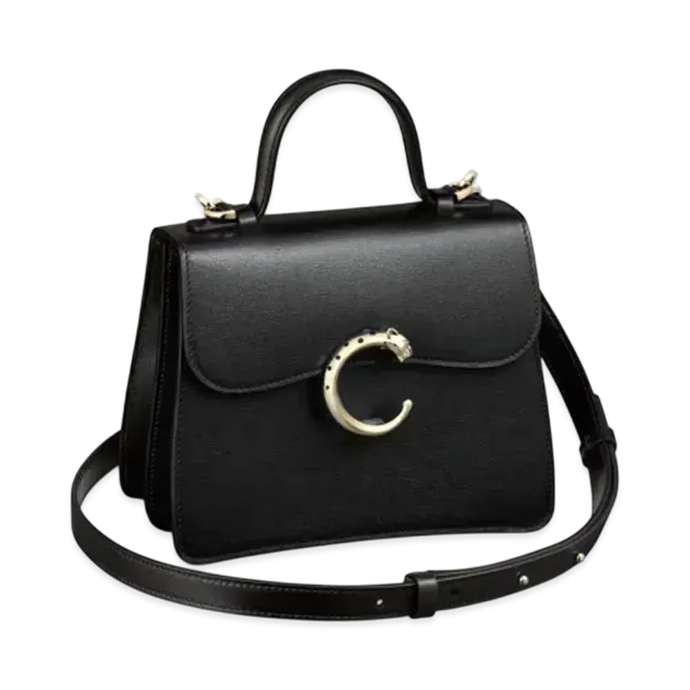 Cartier Top Handle Bag Mini Model, Panthere de Cartier "Black"