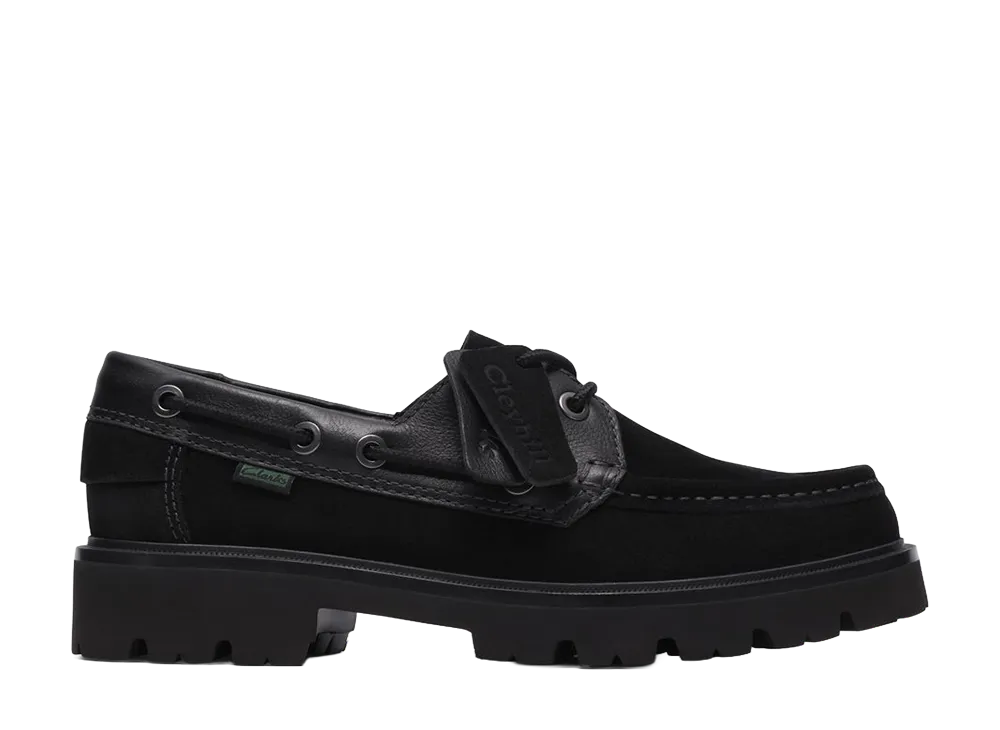 Clarks Cleyhill Boat "Black Suede"
