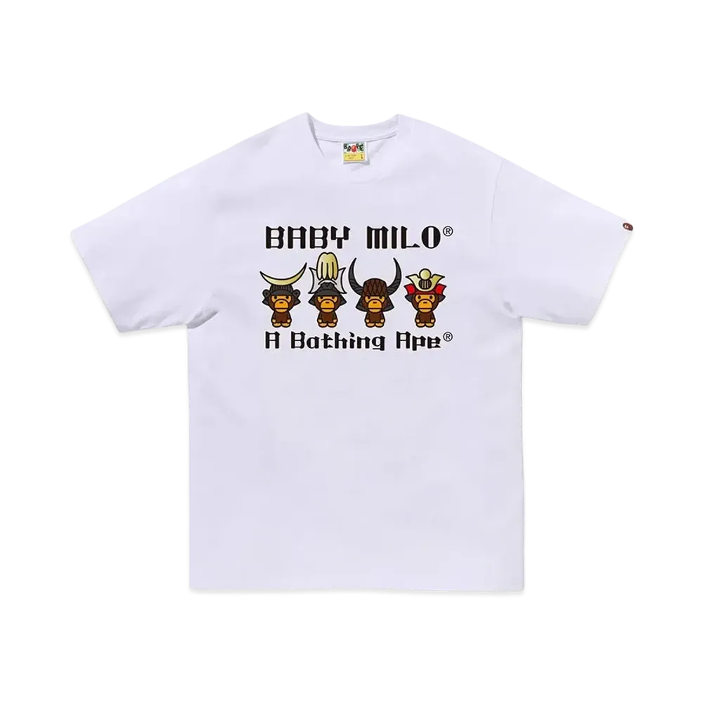A BATHING APE Kyoto Baby Milo Samurai Tee "White"