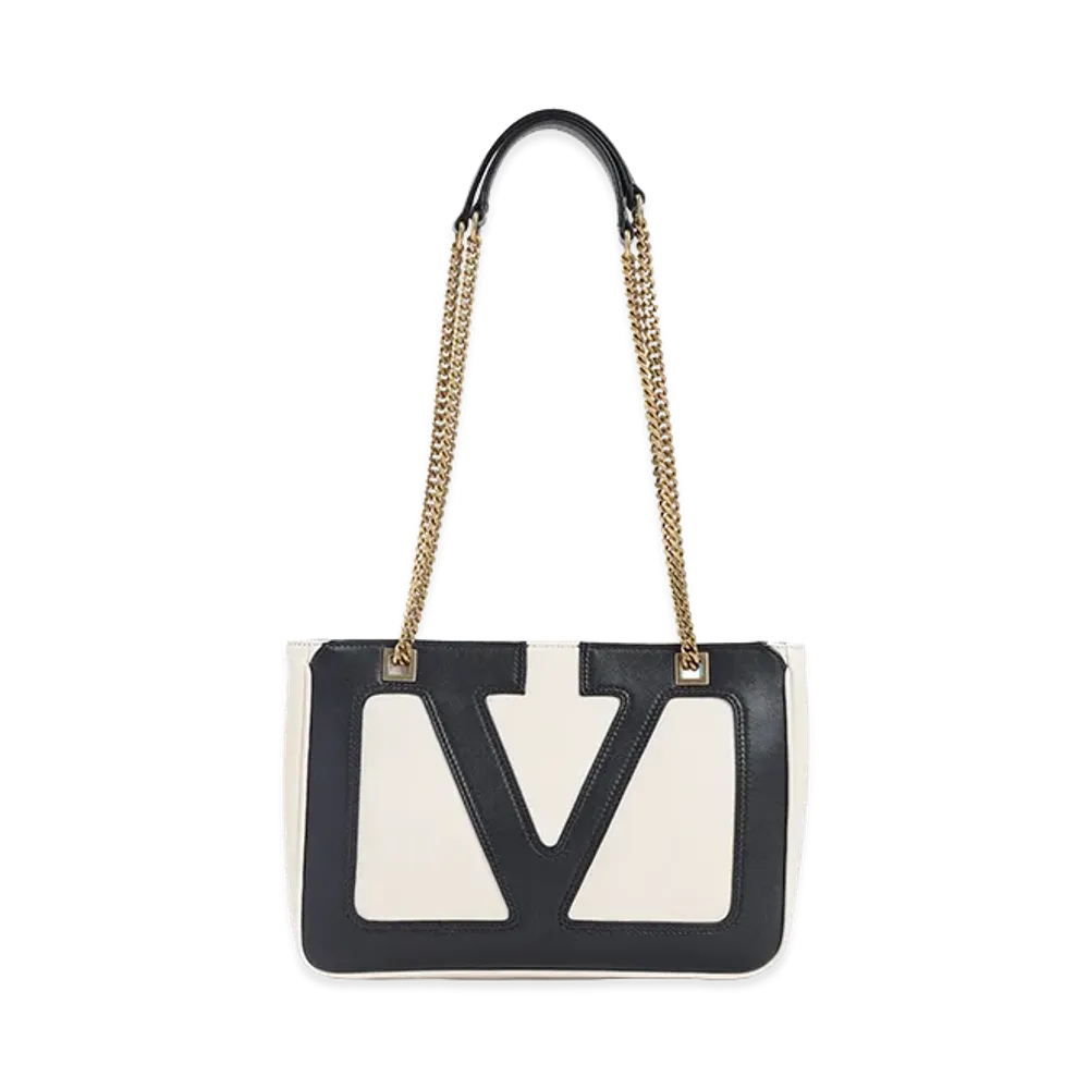 Valentino Women's Nappa Leather Small Viva Superstar Shoulder Bag "Ivory/White"