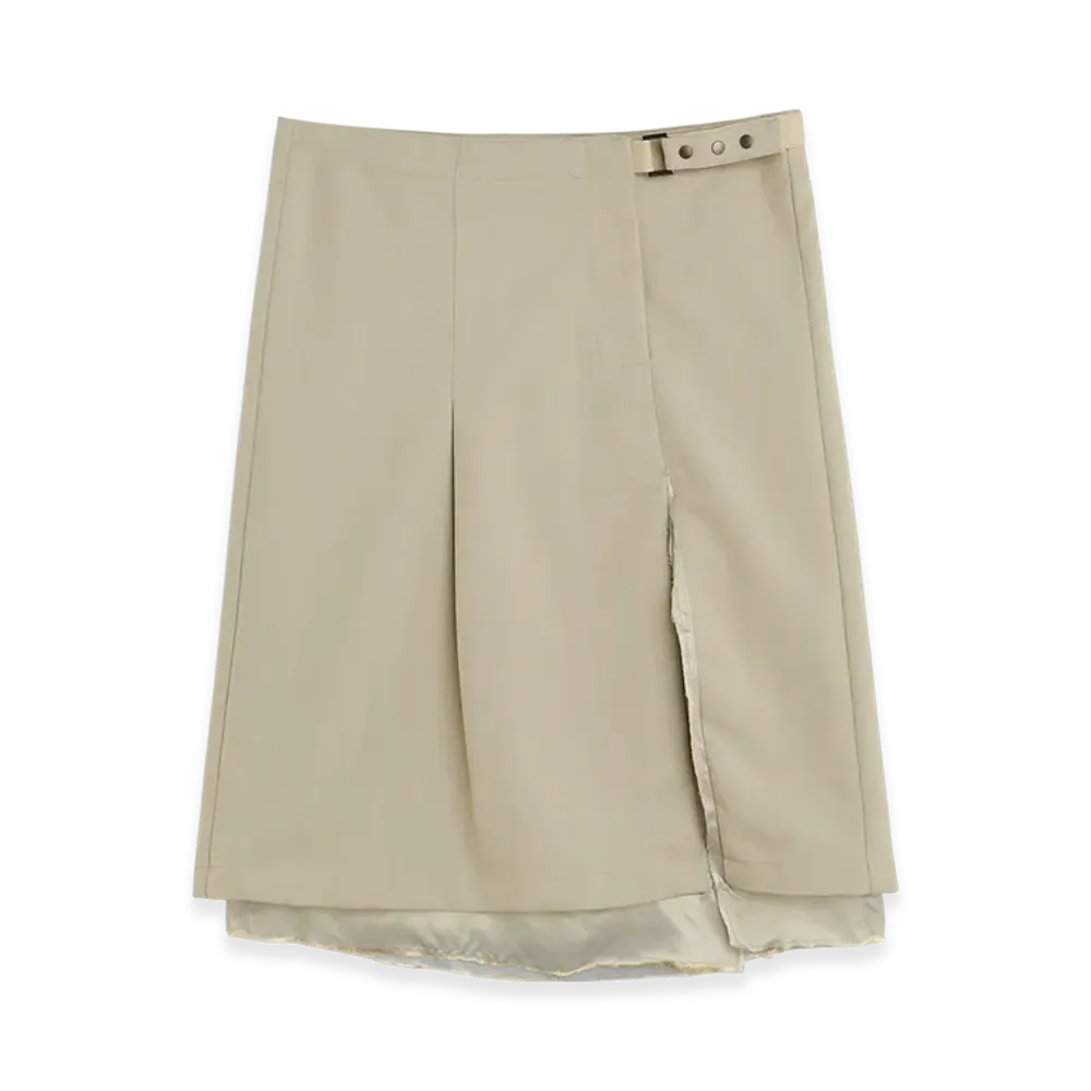OUR LEGACY Women's Clasp Skirt "Lucid Pistachio Rural Wool"