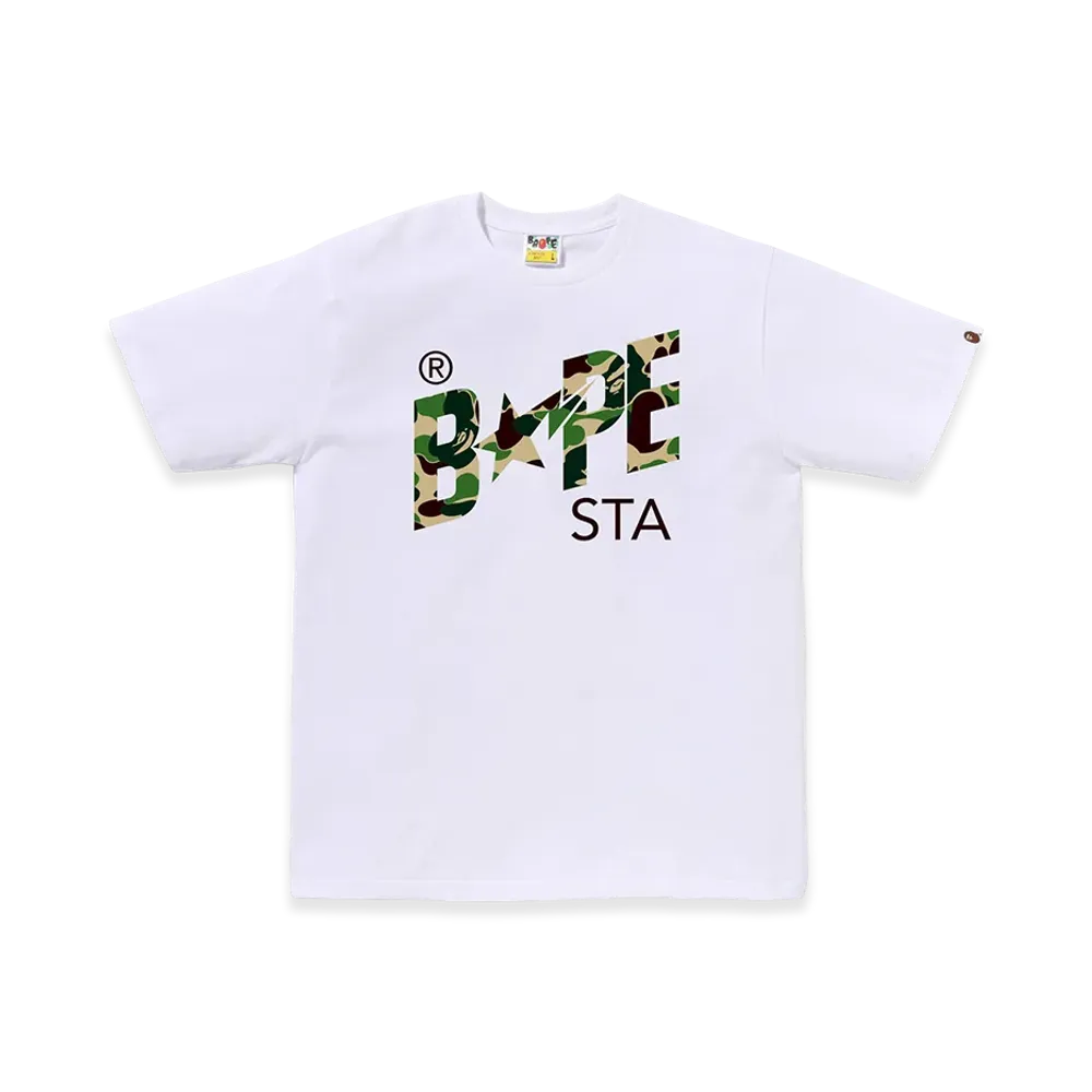 A BATHING APE ABC Camo Bape Sta Tee "White/Green"