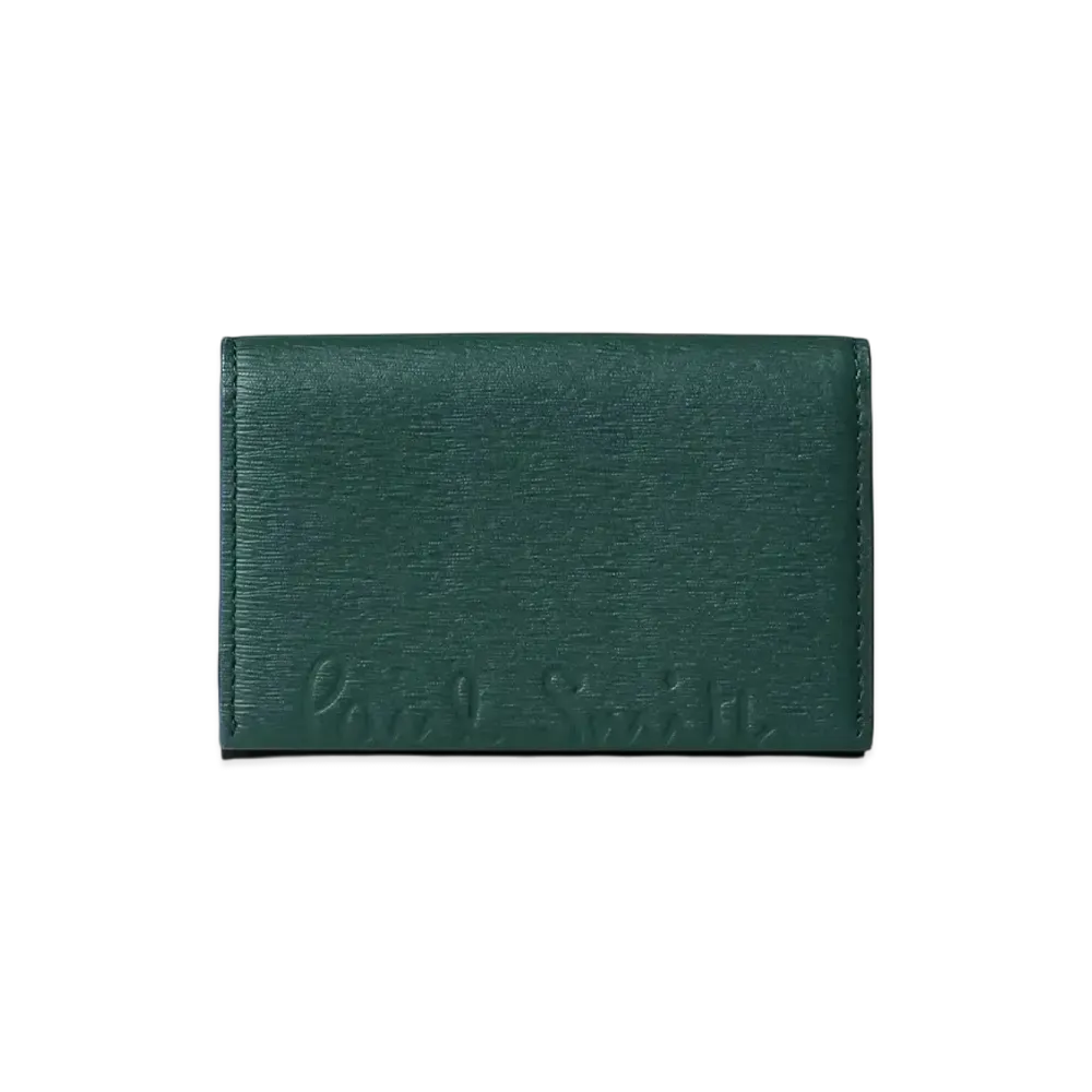 Paul Smith Cropped Logo Business Card Holder "DarkGreen"
