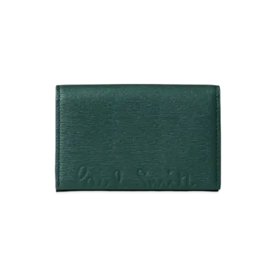Paul Smith Cropped Logo Business Card Holder "DarkGreen"