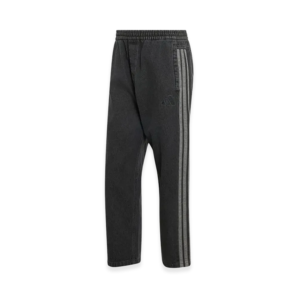 adidas Stadium Regular Fit Denim Full Length Open Hem Track Pants "Black"