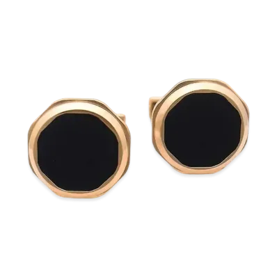 BVLGARI Octo Cufflinks Onyx "Black/Pink Gold"