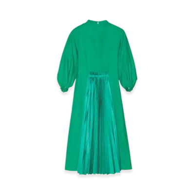 TOGA PULLA Taffeta Pleats Dress "Green"