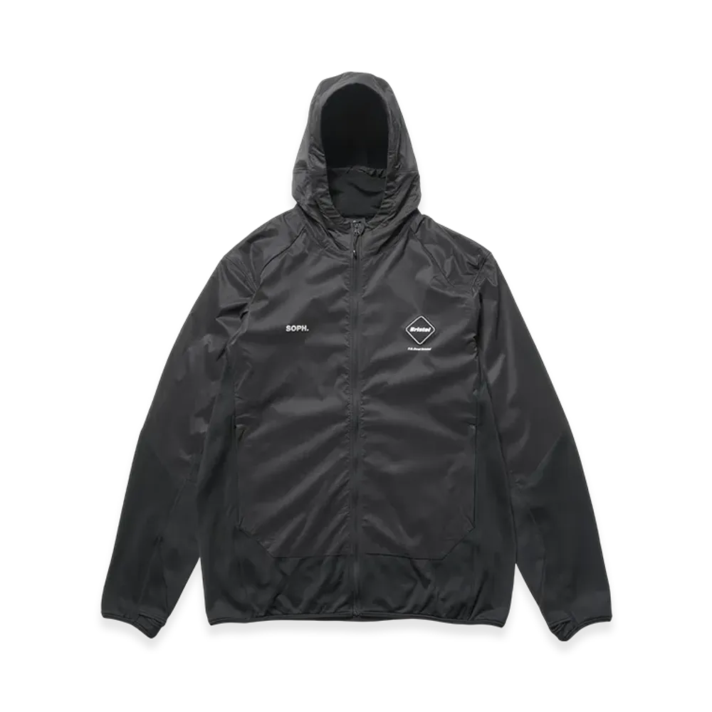 F.C.Real Bristol Grid Fleece Hybrid Hoodie "Black"