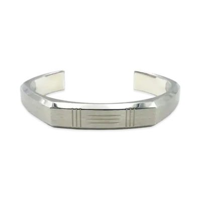 Hermes Toolbox Cuff Bracelet Stainless Steel "Silver"