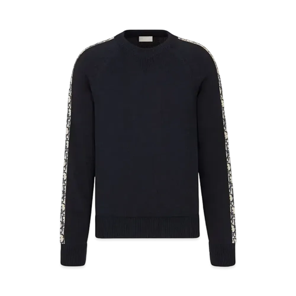 Dior Dior Sweater With Dior Oblique Cotton Jersey "Navy Blue"