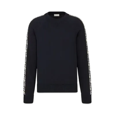 Dior Dior Sweater With Dior Oblique Cotton Jersey "Navy Blue"