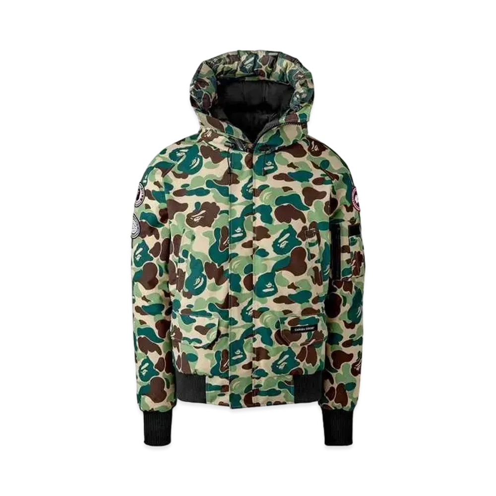 A BATHING APE CANADA GOOSE ABC CAMO CHILLIWACK BOMBER FOR BAPE® x CONCEPTS "Green"