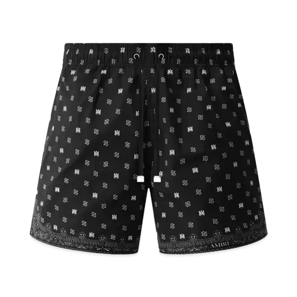 AMIRI MA Paisley Swim Trunk "Black"