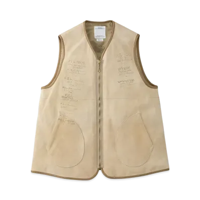 visvim TANA DEERSKIN DOWN VEST (N.D.) "Beige"