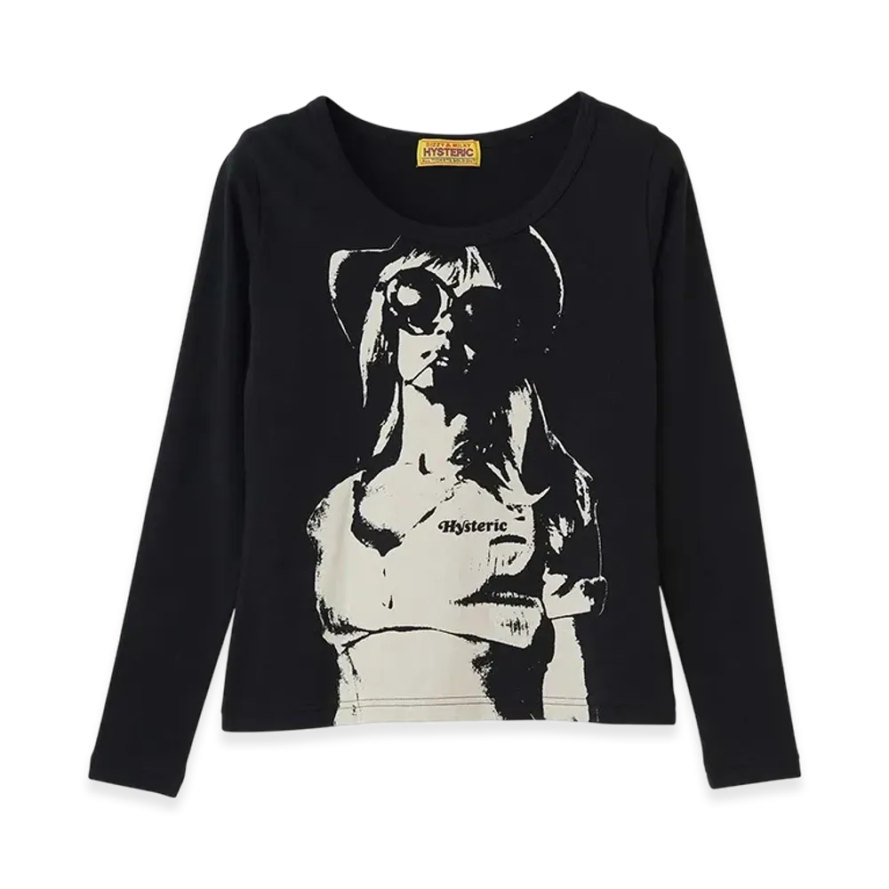 HYSTERIC GLAMOUR Smoke On The Water Chibi T-Shirt "Black"