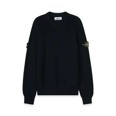 Stone Island 550D8 Ribbed Soft Cotton Crewneck Knit - 22SS "Navy Blue"
