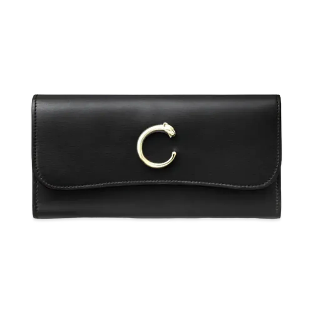 Cartier International Wallet with Flap, Panthere de Cartier "Black"