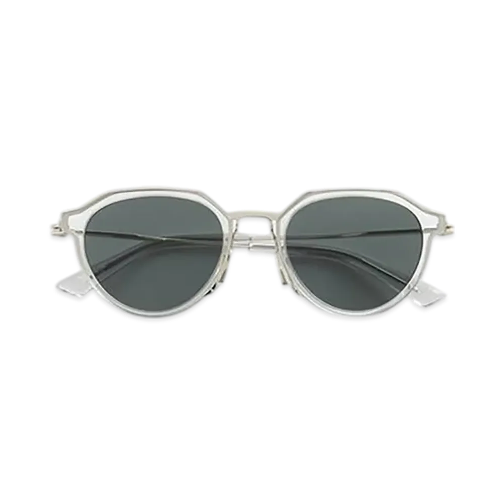 Bottega Veneta Ultrathin Panthos Sunglasses "Gray/Green"
