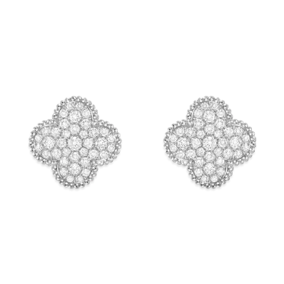 Van Cleef & Arpels Magic Alhambra earrings "18K White gold/Diamond"