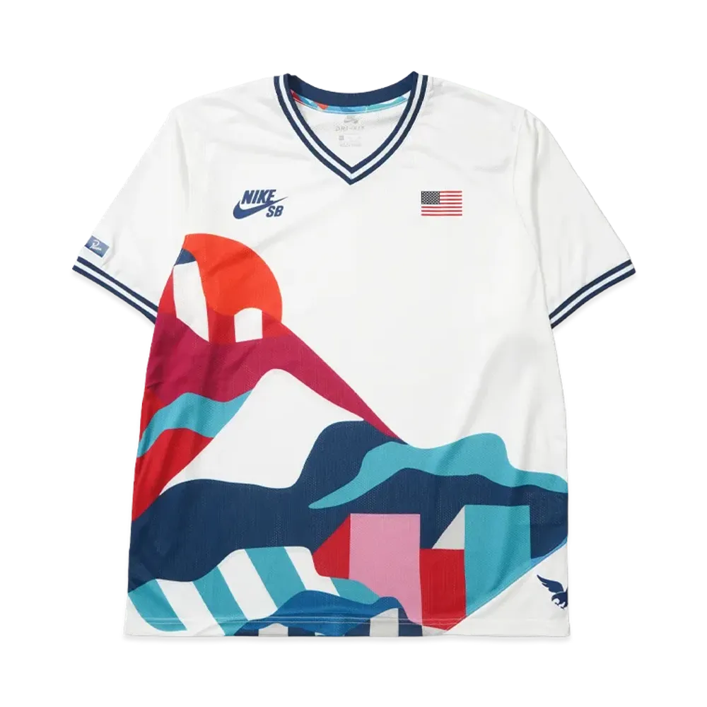 Nike x Parra SB Team USA Skate Jersey "White Brave Blue"