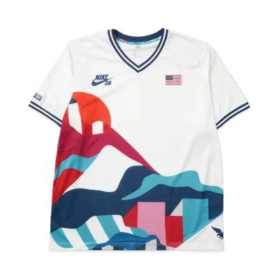 Nike x Parra SB Team USA Skate Jersey "White Brave Blue"