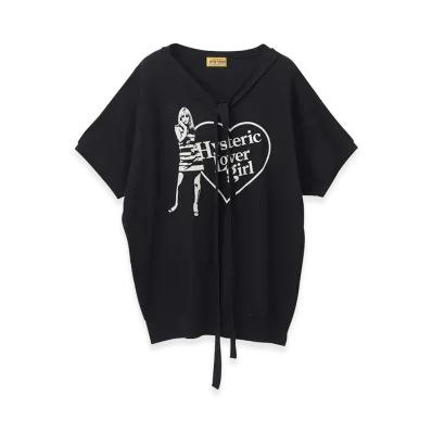HYSTERIC GLAMOUR Women's HG LOVER GIRL Pullover "Black"