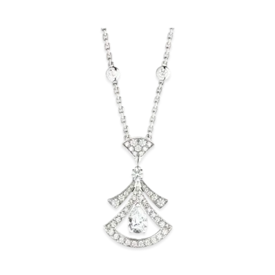 BVLGARI Divas' Dream Necklace With Pave Diamonds "White Gold"