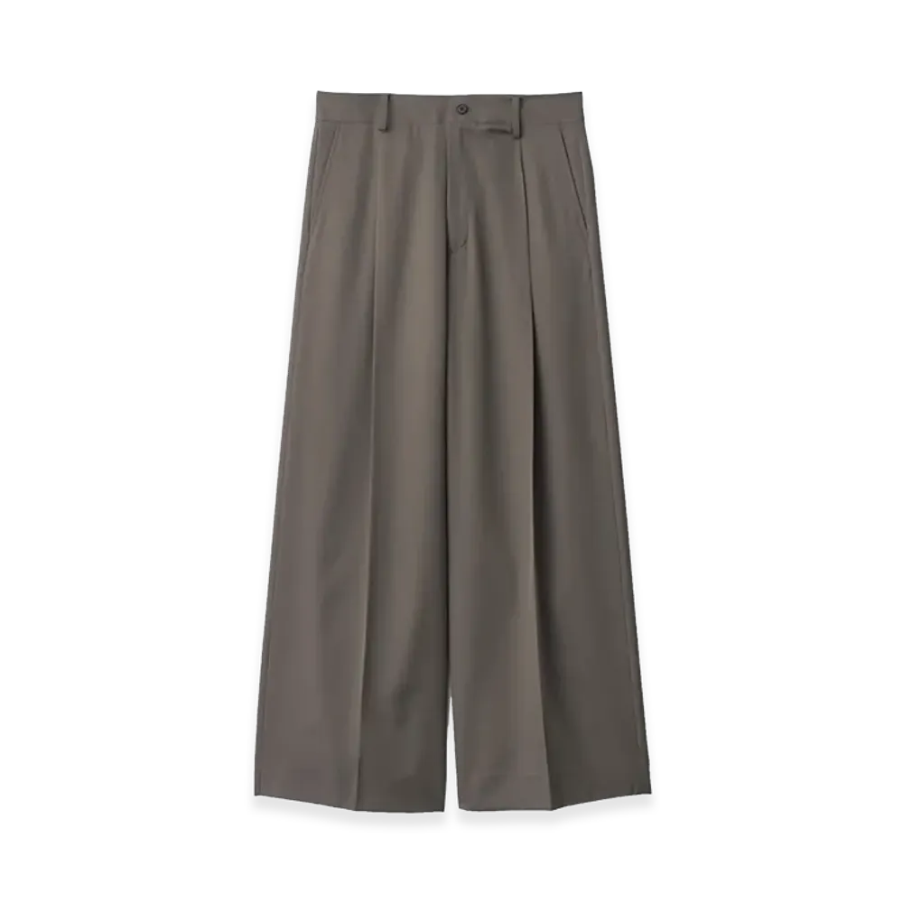 ssstein Extra Wide Trousers "Khaki Beige"