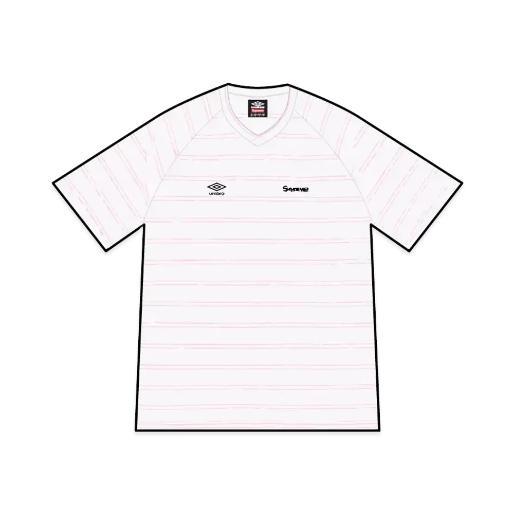 Supreme x Umbro Stripe Soccer Jersey "White"