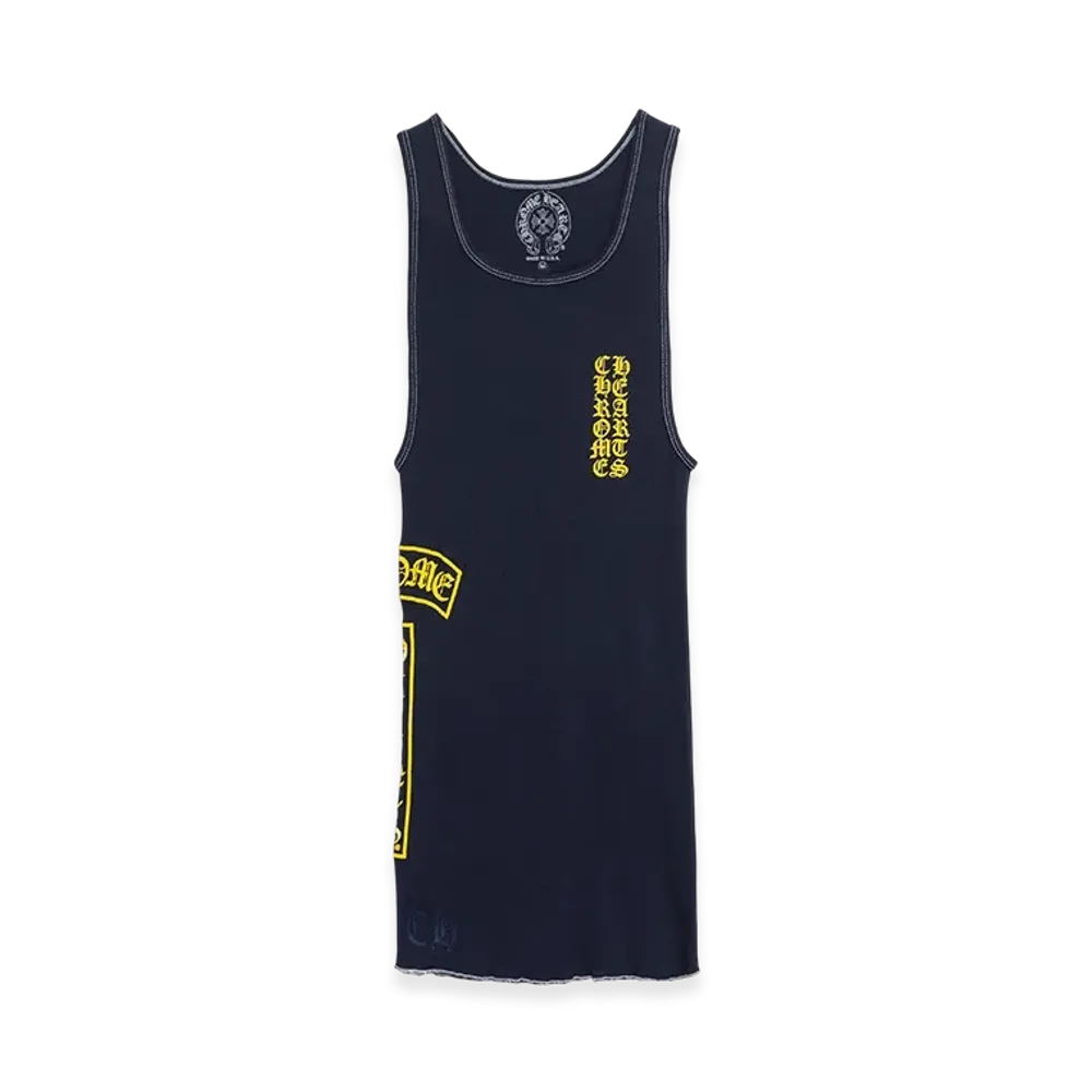 Chrome Hearts T Bar Bib Tank "Navy/Yellow"