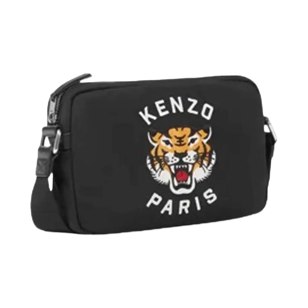 KENZO 'VARSITY' Embroidery Hand Bag "Black"